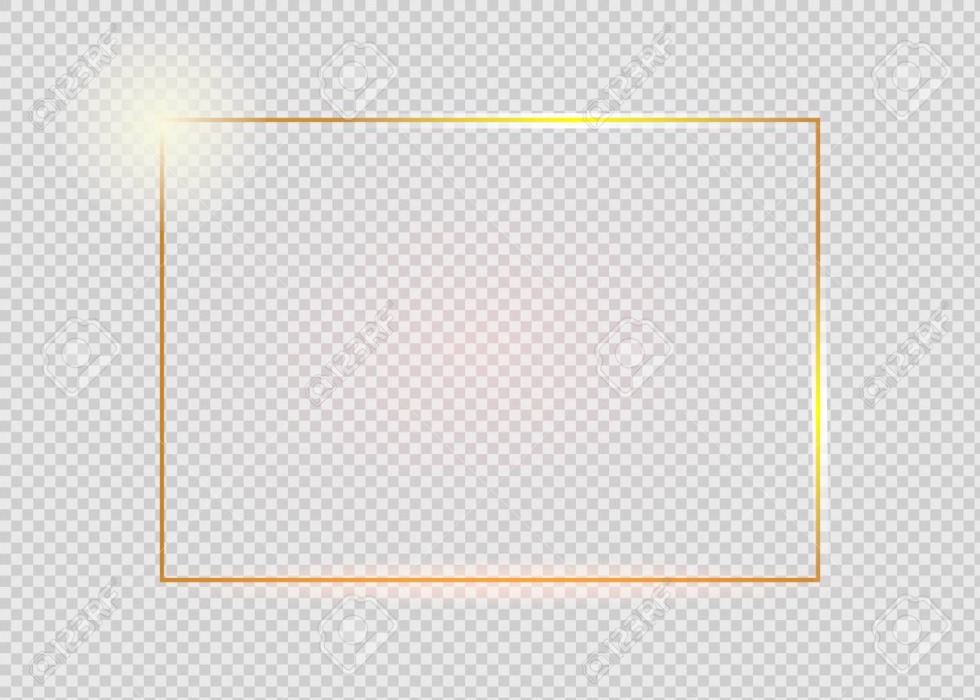 The frame is a rectangle gold