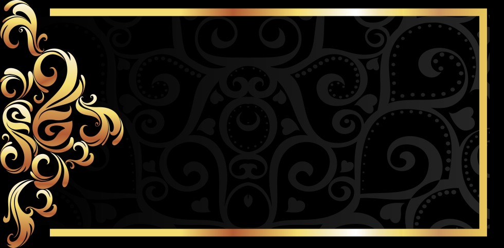 Black background with gold