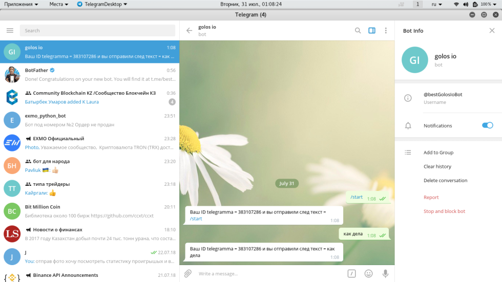 Webhuk telegrams bot