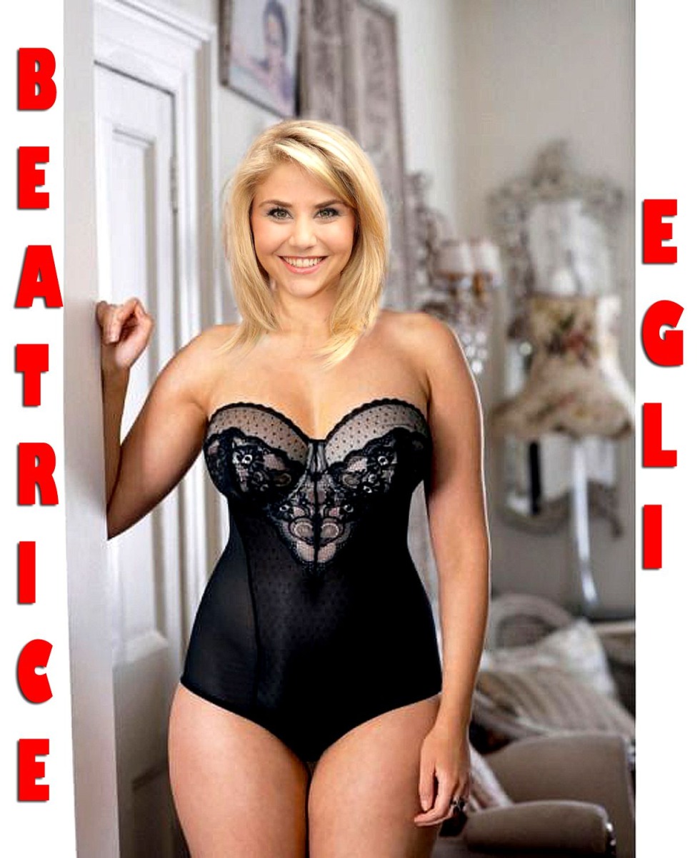 Beatrice Egli in a swimsuit