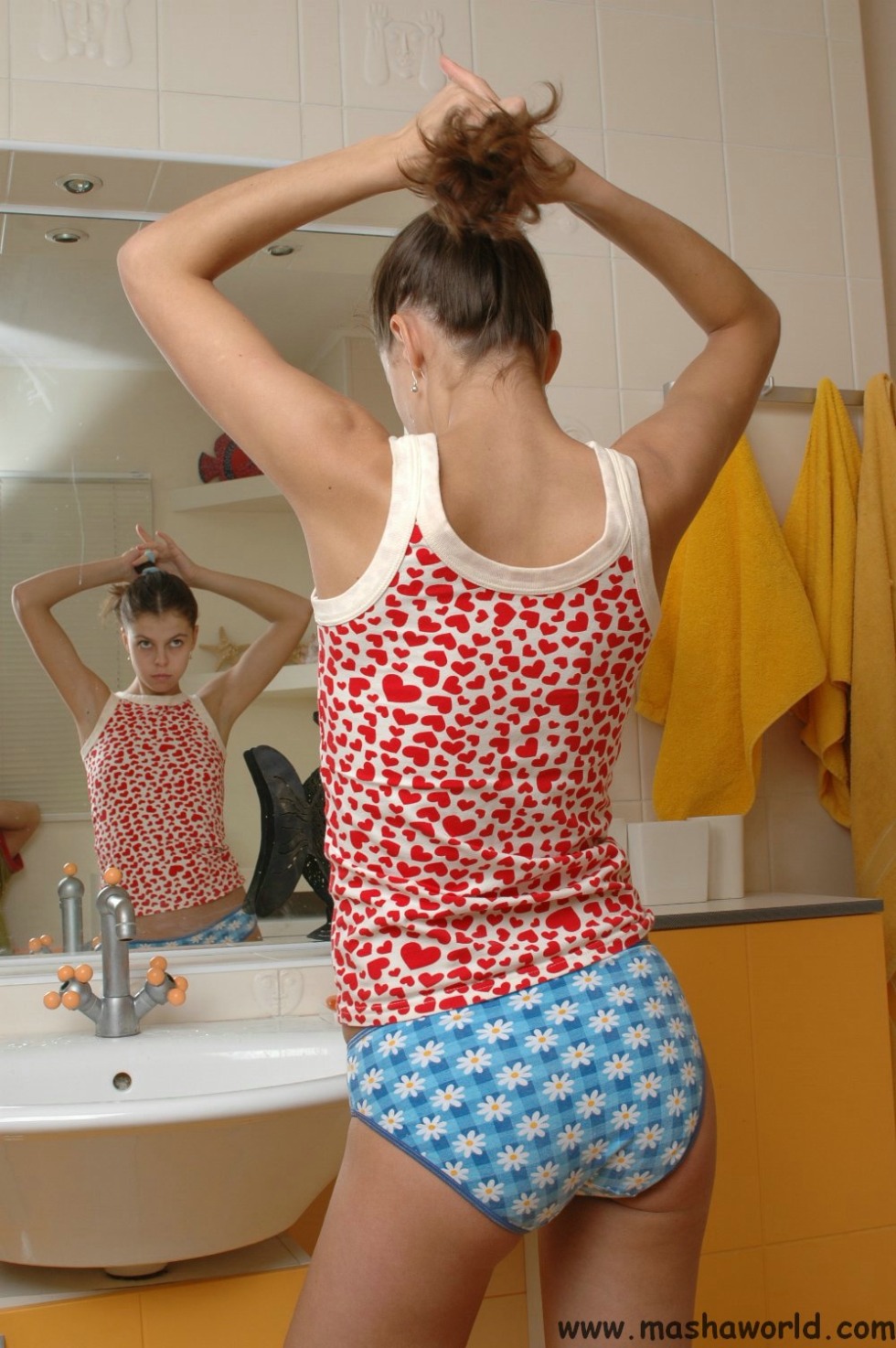 Mashaworld in a swimsuit