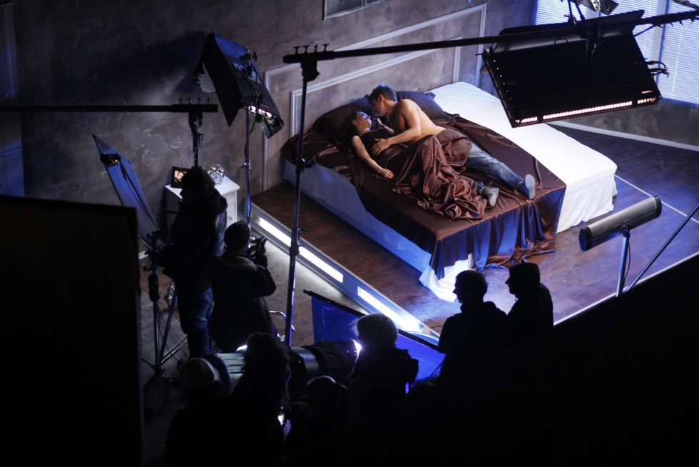 Real bed scenes on the filming of the film
