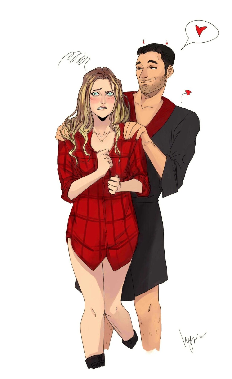 Lucifer Morningstar and Chloe Dexker Art