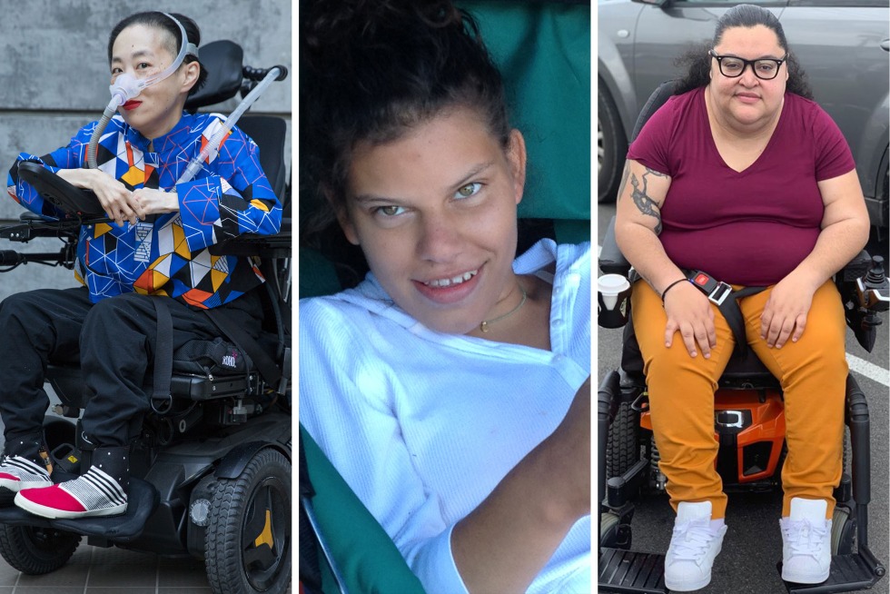 Girl fucks with a disabled person