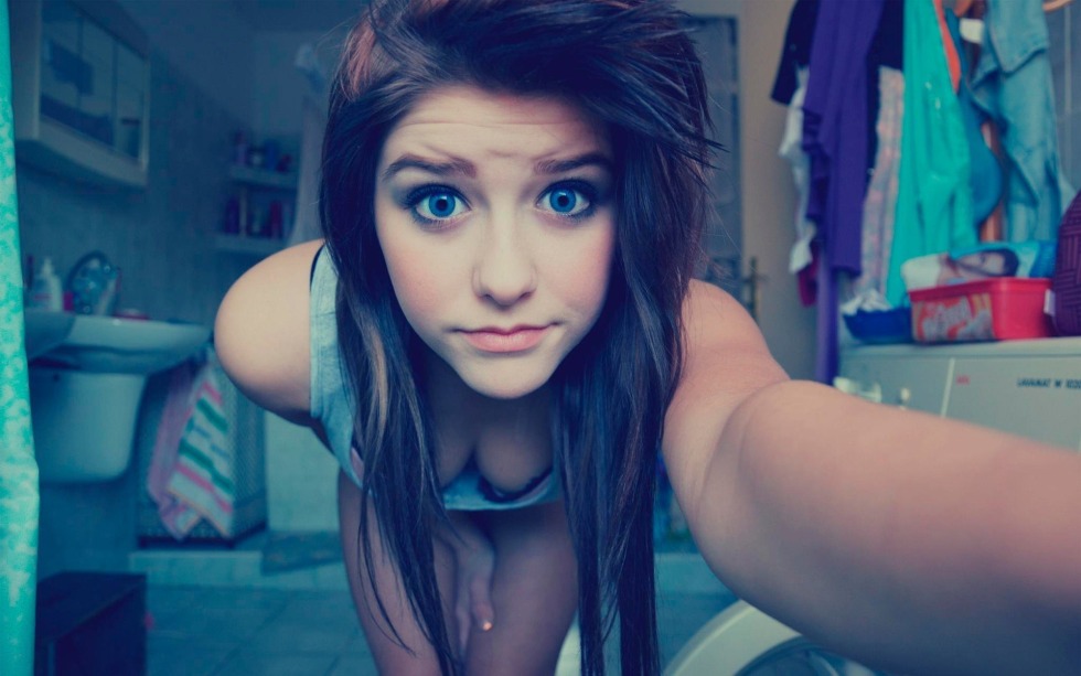 Madison Bir in the pool