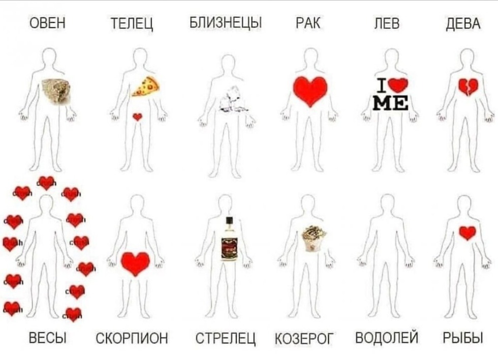 That the signs of the zodiac love