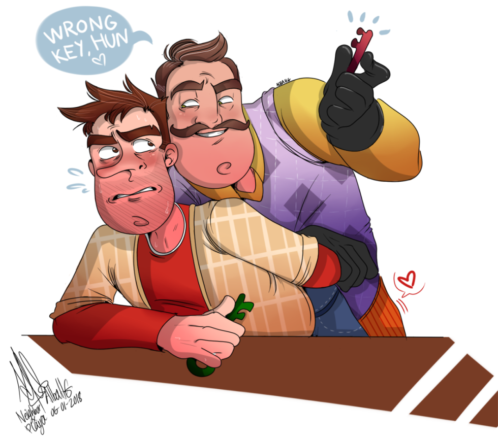 "Hello neighbor" Henry and James Yaoy