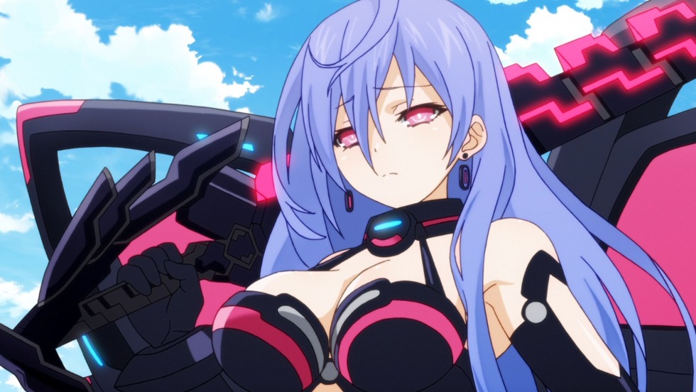 The anime of Neptunia is purple