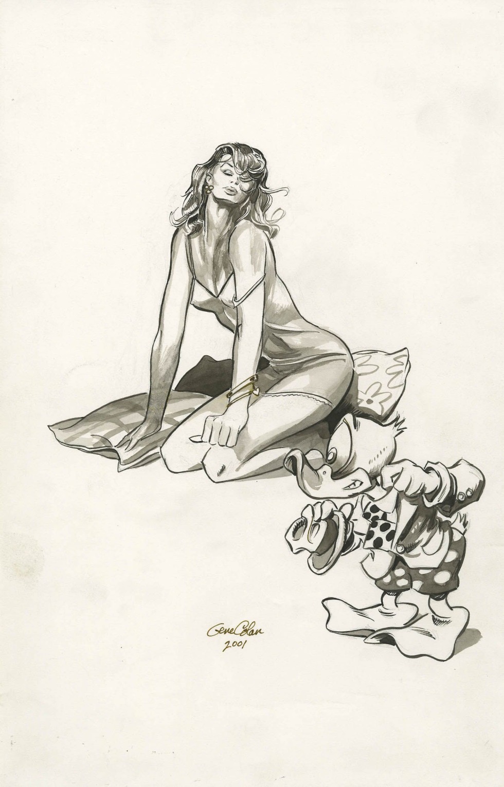 Howard Duck in a bath