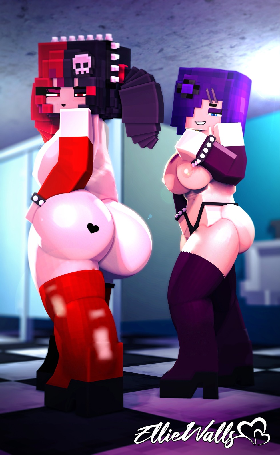 Naked Ellie from Minecraft