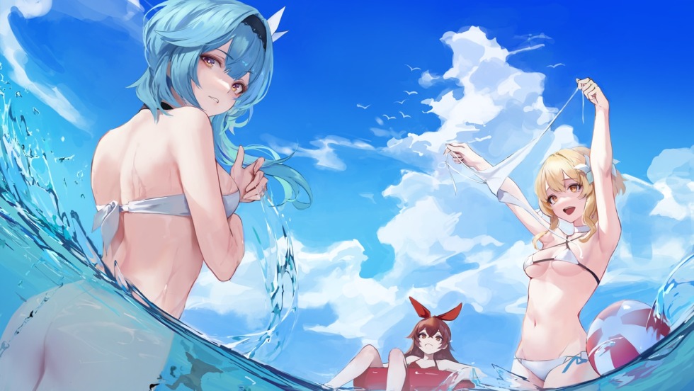 Eula Genshin Impact Art Bikini
