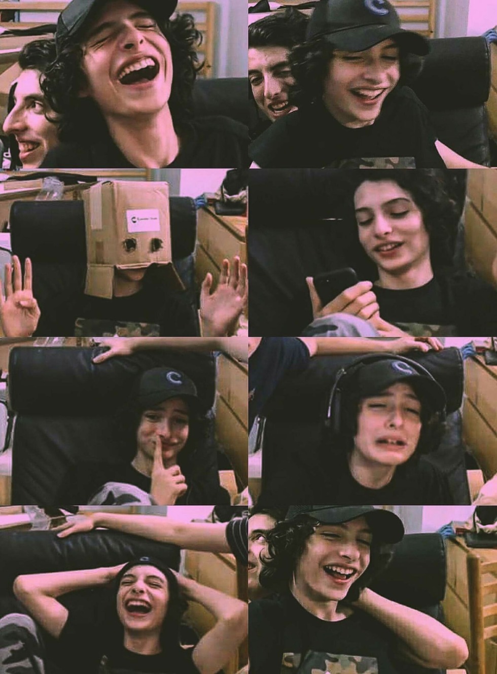 Millie Bobby Brown and Finn Wolford kiss