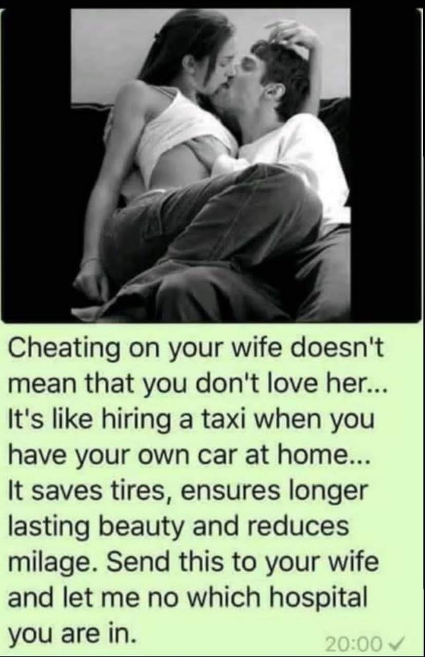When your wife cheating you
