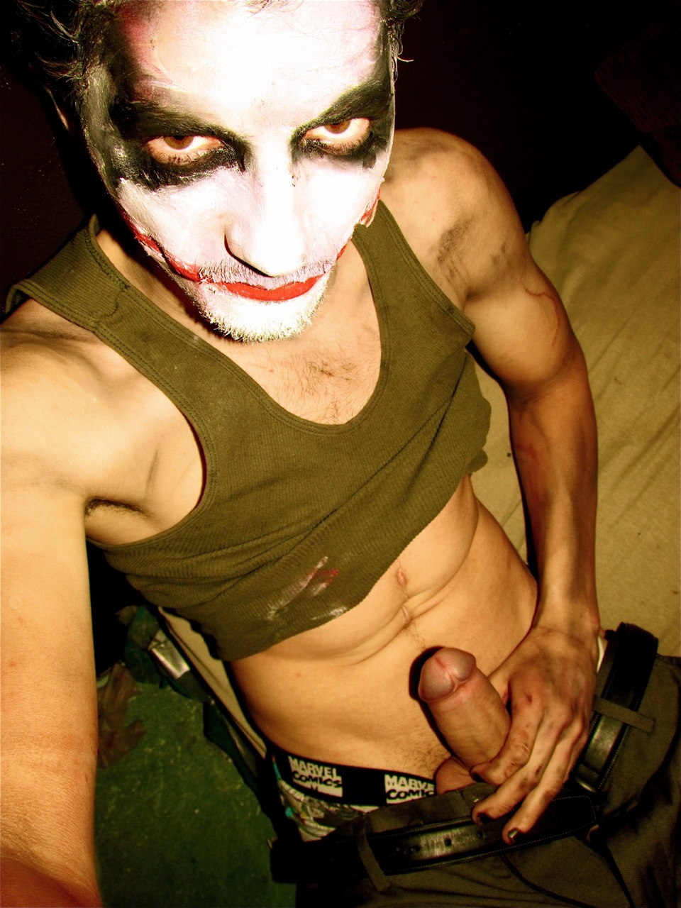Halloween Sexy Clown Sucking on Her Dildo