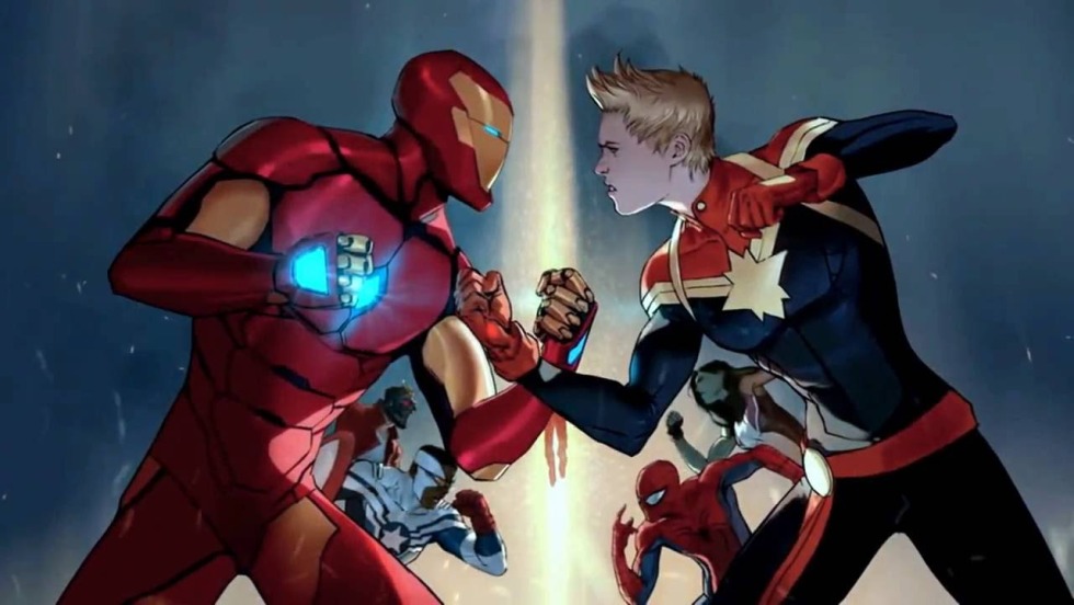 Tony Stark and Carol Danvers