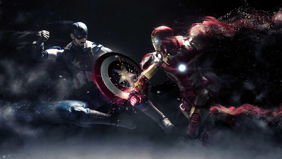 Iron Man against Captain America