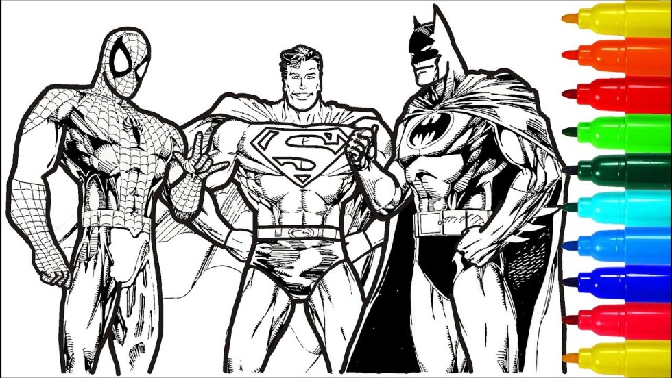 Coloring Batman and Superman