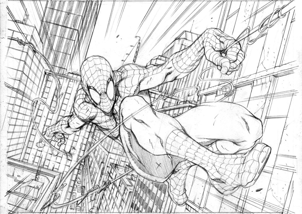 Coloring man spider and green goblin