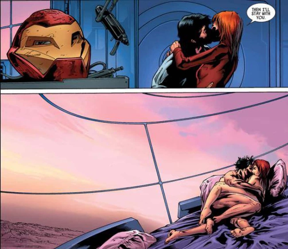 Tony Stark and Black Widow