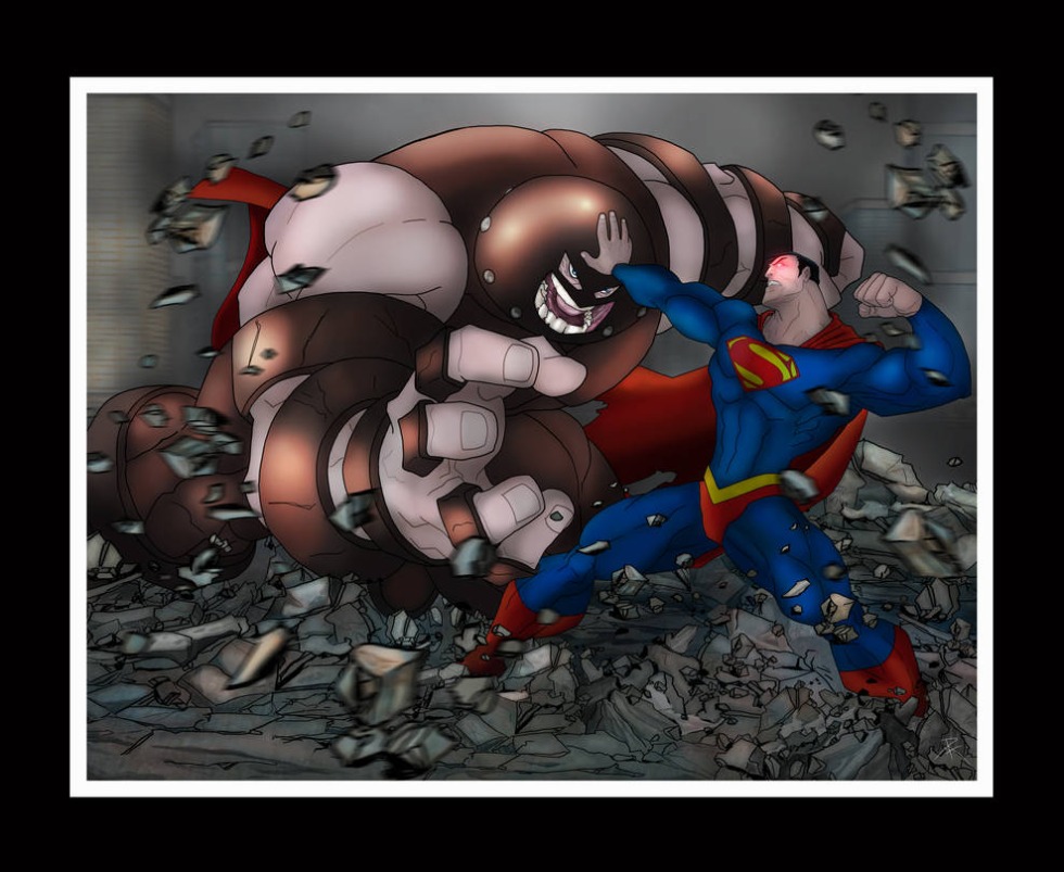 Superman against Jaggernaut Comics