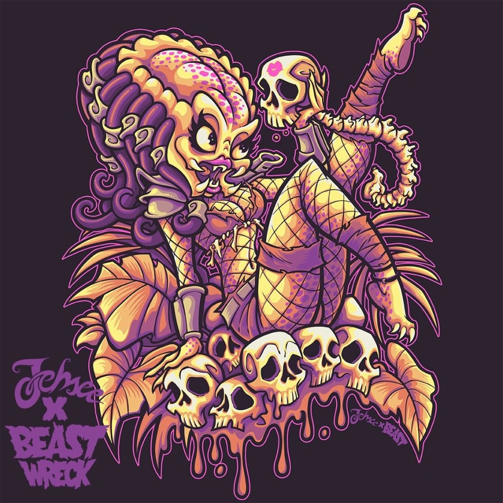 Predator Skull with spine