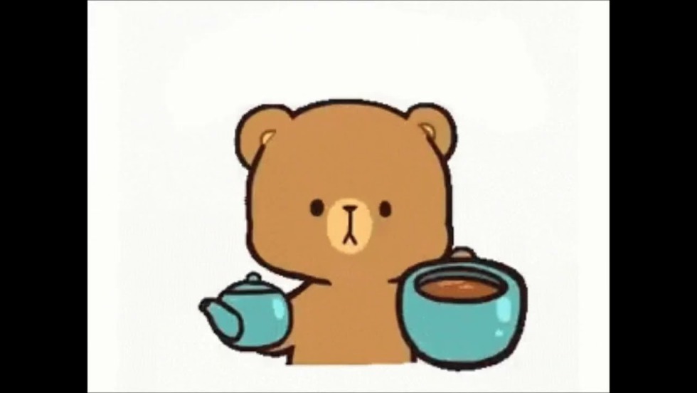 Stickers Bear with good morning