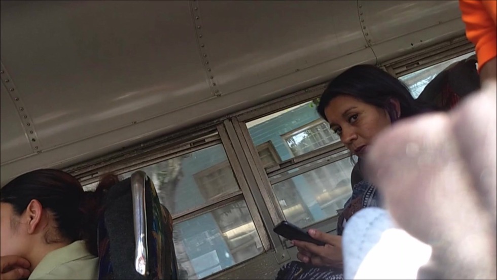 Exhibitionist on the Russian bus