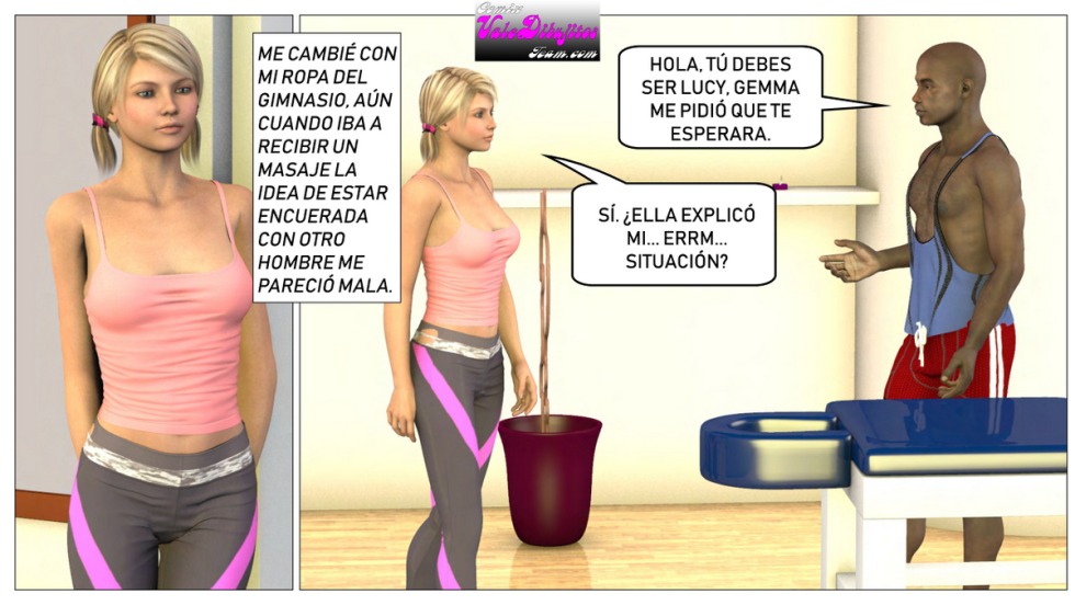 The wife is cheating on comics with a black man